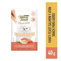 Snack Gatos Fancy Feast Kisses Salmón 40gr  Caja 15und